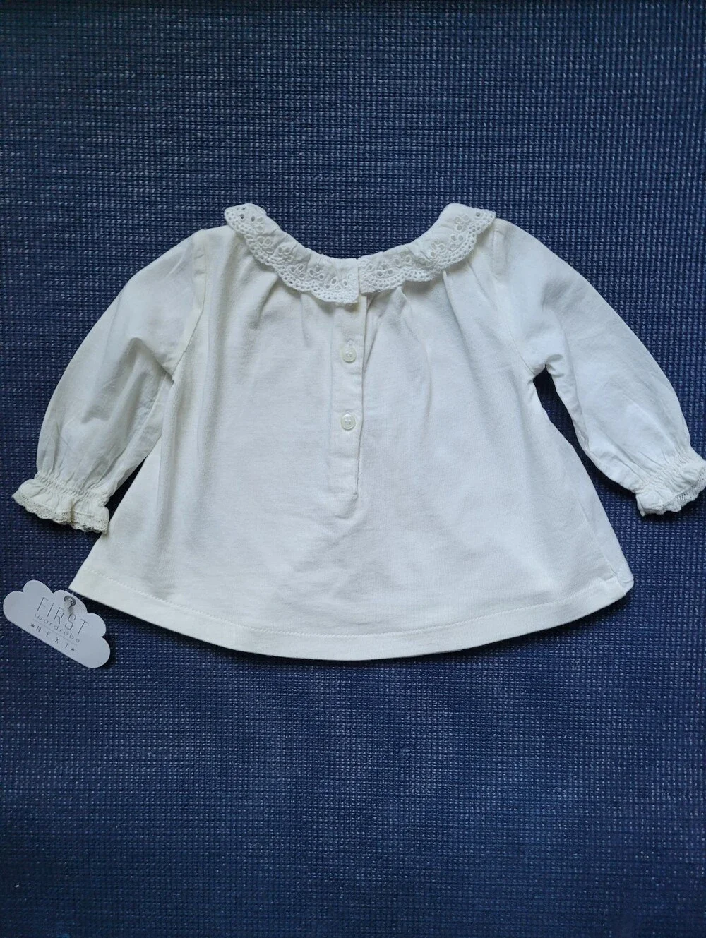 *next baby*Ivory Lace Collar Top with *baby GAP*Pink Leggings Set- 0-3 mth